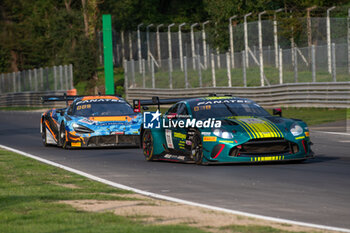 2024-09-20 - Job VAN UITEIRT,John DE WILDE,Kobe PAUWELS, of a team Comtoyou Racing, on a Aston Martin Vantage AMR GT3 EVO in action during the Fanatec GT Word Challenge in Monza - FANATEC GT ENDURANCE CUP - ENDURANCE - MOTORS