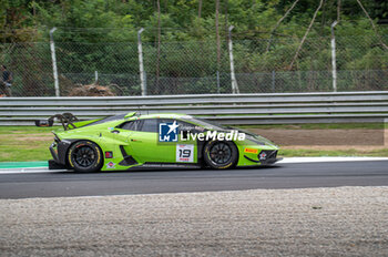 2024-09-21 - Mateo LLARENA,Baptiste MOULIN,Artem PETROV, of a team GRT - Grasser Racing Team, on a Lamborghini Huracan GT3 EVO2 on action during the FP at Fanatec GT Word Challenge in Monza - FANATEC GT ENDURANCE CUP - ENDURANCE - MOTORS