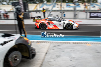 2024-09-21 - Michael VERHAGEN,Patrick KOLB,Bastian BUUS, of a team Lionspeed GP, on a Porsche 911 GT3 R (992) exit to pitale during Fanatec GT Word Challenge in Monza - FANATEC GT ENDURANCE CUP - ENDURANCE - MOTORS