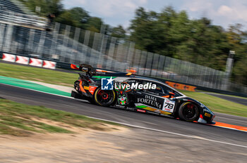 2024-09-21 - Antoine DOQUIN,Till BECHTOLSHEIMER,Sandy MITCHELL, of a team Barwell Motorsport, on a Lamborghini Huracan GT3 EVO 2 in action during pre-qualifyng at Fanatec GT Word Challenge in Monza - FANATEC GT ENDURANCE CUP - ENDURANCE - MOTORS