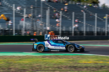 2024-09-21 - Christian HOOK,David PEREL,Felipe FERNANDEZ LASER, of a team Rinaldi Racing, on a Ferrari 296 GT3 in action during pre-qualifyng at Fanatec GT Word Challenge in Monza - FANATEC GT ENDURANCE CUP - ENDURANCE - MOTORS