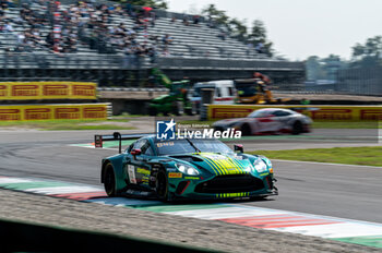 2024-09-21 - Job VAN UITEIRT,John DE WILDE,Kobe PAUWELS, of a team Comtoyou Racing, on a Aston Martin Vantage AMR GT3 EVO in action during pre-qualifyng at Fanatec GT Word Challenge in Monza - FANATEC GT ENDURANCE CUP - ENDURANCE - MOTORS