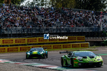 2024-09-21 - Mateo LLARENA,Baptiste MOULIN,Artem PETROV, of a team GRT - Grasser Racing Team, on a Lamborghini Huracan GT3 EVO2 in action during pre-qualifyng at Fanatec GT Word Challenge in Monza - FANATEC GT ENDURANCE CUP - ENDURANCE - MOTORS