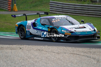 2024-09-22 - Christian HOOK,David PEREL,Felipe FERNANDEZ LASER, of a team Rinaldi Racing, on a Ferrari 296 GT3 in action during a qualyfing of Fanatec GT Word Challenge in Monza - FANATEC GT ENDURANCE CUP - ENDURANCE - MOTORS