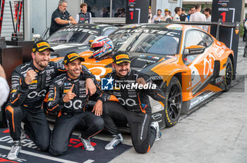 2024-09-22 - Jens KLINGMANN,Ahmad AL HARTHY,Sam DE HAAN, celebrate the victory at Fanatec GT Word Challenge in Monza - FANATEC GT ENDURANCE CUP - ENDURANCE - MOTORS