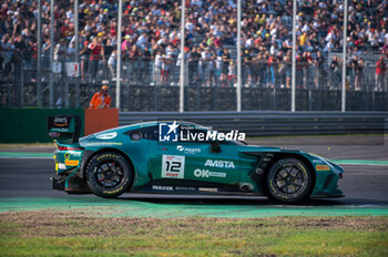 2024-09-22 - Esteban MUTH,Nicolas BAERT,Sebastian OGAARD, of a team Comtoyou Racing, on a Aston Martin Vantage AMR GT3 EVO in action during Fanatec GT Word Challenge in Monza - FANATEC GT ENDURANCE CUP - ENDURANCE - MOTORS