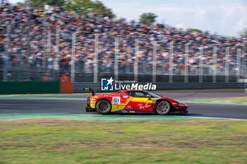 2024-09-22 - Alessio ROVERA,Vincent ABRIL ,Alessandro PIER GUIDI, of a team AF Corse - Francorchamps Motors, on a Ferrari 296 GT3 in action during a race of Fanatec GT Word Challenge in Monza - FANATEC GT ENDURANCE CUP - ENDURANCE - MOTORS