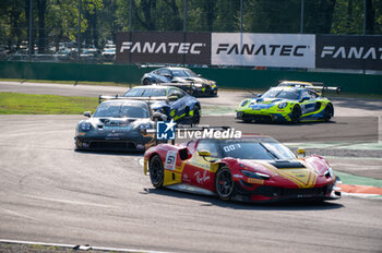 2024-09-22 - Alessio ROVERA,Vincent ABRIL ,Alessandro PIER GUIDI, of a team AF Corse - Francorchamps Motors, on a Ferrari 296 GT3 in action during a race of Fanatec GT Word Challenge in Monza - FANATEC GT ENDURANCE CUP - ENDURANCE - MOTORS