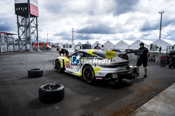 2024-09-12 - 92 MALYKHIN Aliaksandr (kna), STURM Joel (ger), BACHLER Klaus (aut), Manthey Purerxcing, Porsche 911 GT3 R #92, LM GT3, at scrutineering, verifications techniques, during the 2024 6 Hours of Fuji, 7th round of the 2024 FIA World Endurance Championship, from September 13 to 15, 2024 on the Fuji Speedway in Oyama, Shizuoka, Japan - FIA WEC - 6 HOURS OF FUJI 2024 - ENDURANCE - MOTORS