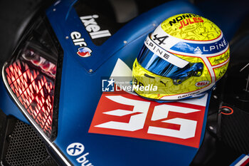 2024-09-12 - GOUNON Jules (fra), Alpine Endurance Team, Alpine A424, casque, helmet, illustration during the 2024 6 Hours of Fuji, 7th round of the 2024 FIA World Endurance Championship, from September 13 to 15, 2024 on the Fuji Speedway in Oyama, Shizuoka, Japan - FIA WEC - 6 HOURS OF FUJI 2024 - ENDURANCE - MOTORS