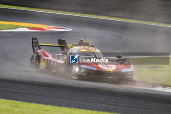 2024-09-13 - 50 FUOCO Antonio (ita), MOLINA Miguel (spa), NIELSEN Nicklas (dnk), Ferrari AF Corse, Ferrari 499P #50, Hypercar, action during the 2024 6 Hours of Fuji, 7th round of the 2024 FIA World Endurance Championship, from September 13 to 15, 2024 on the Fuji Speedway in Oyama, Shizuoka, Japan - FIA WEC - 6 HOURS OF FUJI 2024 - ENDURANCE - MOTORS