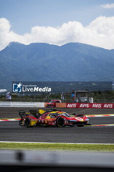 2024-09-13 - 50 FUOCO Antonio (ita), MOLINA Miguel (spa), NIELSEN Nicklas (dnk), Ferrari AF Corse, Ferrari 499P #50, Hypercar, action during the 2024 6 Hours of Fuji, 7th round of the 2024 FIA World Endurance Championship, from September 13 to 15, 2024 on the Fuji Speedway in Oyama, Shizuoka, Japan - FIA WEC - 6 HOURS OF FUJI 2024 - ENDURANCE - MOTORS