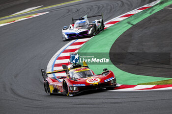 2024-09-13 - 50 FUOCO Antonio (ita), MOLINA Miguel (spa), NIELSEN Nicklas (dnk), Ferrari AF Corse, Ferrari 499P #50, Hypercar, 15 VANTHOOR Dries (bel), MARCIELLO Raffaele (swi), WITTMANN Marco (ger), BMW M Team WRT, BMW Hybrid V8 #15, Hypercar, action during the 2024 6 Hours of Fuji, 7th round of the 2024 FIA World Endurance Championship, from September 13 to 15, 2024 on the Fuji Speedway in Oyama, Shizuoka, Japan - FIA WEC - 6 HOURS OF FUJI 2024 - ENDURANCE - MOTORS