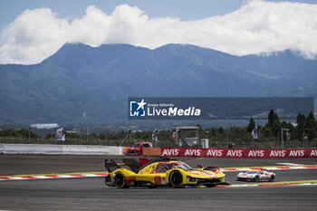 2024-09-13 - 83 KUBICA Robert (pol), SHWARTZMAN Robert (isr), YE Yifei (chn), AF Corse, Ferrari 499P #83, Hypercar, action during the 2024 6 Hours of Fuji, 7th round of the 2024 FIA World Endurance Championship, from September 13 to 15, 2024 on the Fuji Speedway in Oyama, Shizuoka, Japan - FIA WEC - 6 HOURS OF FUJI 2024 - ENDURANCE - MOTORS