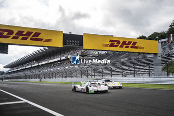 2024-09-13 - 99 TINCKNELL Harry (gbr), JANI Neel (swi), ANDLAUER Julien (fra), Proton Competition, Porsche 963 #99, Hypercar, 92 MALYKHIN Aliaksandr (kna), STURM Joel (ger), BACHLER Klaus (aut), Manthey Purerxcing, Porsche 911 GT3 R #92, LM GT3, action during the 2024 6 Hours of Fuji, 7th round of the 2024 FIA World Endurance Championship, from September 13 to 15, 2024 on the Fuji Speedway in Oyama, Shizuoka, Japan - FIA WEC - 6 HOURS OF FUJI 2024 - ENDURANCE - MOTORS