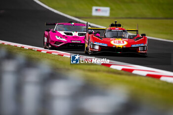 2024-09-13 - 51 PIER GUIDI Alessandro (ita), CALADO James (gbr), GIOVINAZZI Antonio (ita), Ferrari AF Corse, Ferrari 499P #51, action during the 2024 6 Hours of Fuji, 7th round of the 2024 FIA World Endurance Championship, from September 13 to 15, 2024 on the Fuji Speedway in Oyama, Shizuoka, Japan - FIA WEC - 6 HOURS OF FUJI 2024 - ENDURANCE - MOTORS