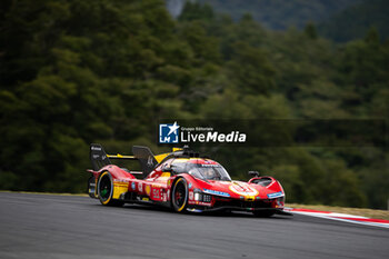 2024-09-13 - 51 PIER GUIDI Alessandro (ita), CALADO James (gbr), GIOVINAZZI Antonio (ita), Ferrari AF Corse, Ferrari 499P #51, action during the 2024 6 Hours of Fuji, 7th round of the 2024 FIA World Endurance Championship, from September 13 to 15, 2024 on the Fuji Speedway in Oyama, Shizuoka, Japan - FIA WEC - 6 HOURS OF FUJI 2024 - ENDURANCE - MOTORS