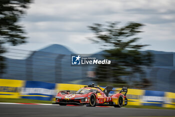 2024-09-13 - 50 FUOCO Antonio (ita), MOLINA Miguel (spa), NIELSEN Nicklas (dnk), Ferrari AF Corse, Ferrari 499P #50, Hypercar, action, during the 2024 6 Hours of Fuji, 7th round of the 2024 FIA World Endurance Championship, from September 13 to 15, 2024 on the Fuji Speedway in Oyama, Shizuoka, Japan - FIA WEC - 6 HOURS OF FUJI 2024 - ENDURANCE - MOTORS