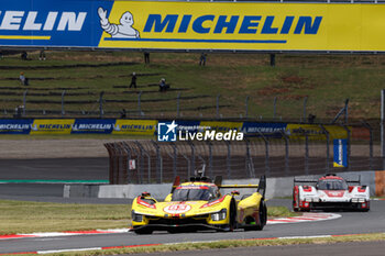 2024-09-13 - 83 KUBICA Robert (pol), SHWARTZMAN Robert (isr), YE Yifei (chn), AF Corse, Ferrari 499P #83, Hypercar, action, during the 2024 6 Hours of Fuji, 7th round of the 2024 FIA World Endurance Championship, from September 13 to 15, 2024 on the Fuji Speedway in Oyama, Shizuoka, Japan - FIA WEC - 6 HOURS OF FUJI 2024 - ENDURANCE - MOTORS