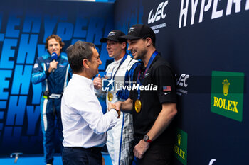 2024-09-14 - FILLON Pierre (fra), President of ACO, portrait, BAMBER Earl (nzl), Cadillac Racing, Cadillac V-Series.R, portrait, hyperpole celebration during the 2024 6 Hours of Fuji, 7th round of the 2024 FIA World Endurance Championship, from September 13 to 15, 2024 on the Fuji Speedway in Oyama, Shizuoka, Japan - FIA WEC - 6 HOURS OF FUJI 2024 - ENDURANCE - MOTORS