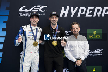 2024-09-14 - 02 BAMBER Earl (nzl), LYNN Alex (gbr), Cadillac Racing #02, Hypercar, FILLON Pierre (fra), President of ACO, portrait during the 2024 6 Hours of Fuji, 7th round of the 2024 FIA World Endurance Championship, from September 13 to 15, 2024 on the Fuji Speedway in Oyama, Shizuoka, Japan - FIA WEC - 6 HOURS OF FUJI 2024 - ENDURANCE - MOTORS