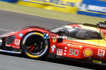 2024-09-14 - 50 FUOCO Antonio (ita), MOLINA Miguel (spa), NIELSEN Nicklas (dnk), Ferrari AF Corse, Ferrari 499P #50, Hypercar, action during the 2024 6 Hours of Fuji, 7th round of the 2024 FIA World Endurance Championship, from September 13 to 15, 2024 on the Fuji Speedway in Oyama, Shizuoka, Japan - FIA WEC - 6 HOURS OF FUJI 2024 - ENDURANCE - MOTORS