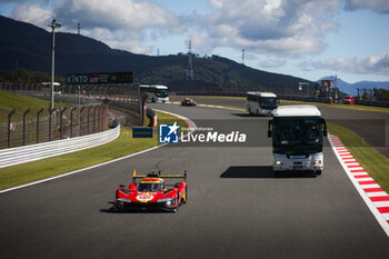 2024-09-14 - circuit safari 50 FUOCO Antonio (ita), MOLINA Miguel (spa), NIELSEN Nicklas (dnk), Ferrari AF Corse, Ferrari 499P #50, Hypercar, action during the 2024 6 Hours of Fuji, 7th round of the 2024 FIA World Endurance Championship, from September 13 to 15, 2024 on the Fuji Speedway in Oyama, Shizuoka, Japan - FIA WEC - 6 HOURS OF FUJI 2024 - ENDURANCE - MOTORS