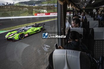 2024-09-14 - 63 BORTOLOTTI Mirko (ita), MORTARA Edoardo (swi), KVYAT Daniil (ita), Lamborghini Iron Lynx, Lamborghini SC63 #63, Hypercar, action at Safari laps during the 2024 6 Hours of Fuji, 7th round of the 2024 FIA World Endurance Championship, from September 13 to 15, 2024 on the Fuji Speedway in Oyama, Shizuoka, Japan - FIA WEC - 6 HOURS OF FUJI 2024 - ENDURANCE - MOTORS