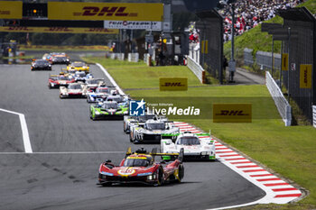 2024-09-15 - 50 FUOCO Antonio (ita), MOLINA Miguel (spa), NIELSEN Nicklas (dnk), Ferrari AF Corse, Ferrari 499P #50, Hypercar, action during the 2024 6 Hours of Fuji, 7th round of the 2024 FIA World Endurance Championship, from September 13 to 15, 2024 on the Fuji Speedway in Oyama, Shizuoka, Japan - FIA WEC - 6 HOURS OF FUJI 2024 - ENDURANCE - MOTORS