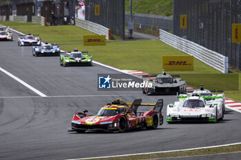 2024-09-15 - 50 FUOCO Antonio (ita), MOLINA Miguel (spa), NIELSEN Nicklas (dnk), Ferrari AF Corse, Ferrari 499P #50, Hypercar, action during the 2024 6 Hours of Fuji, 7th round of the 2024 FIA World Endurance Championship, from September 13 to 15, 2024 on the Fuji Speedway in Oyama, Shizuoka, Japan - FIA WEC - 6 HOURS OF FUJI 2024 - ENDURANCE - MOTORS