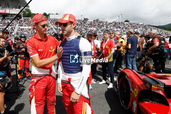 2024-09-15 - 50 FUOCO Antonio (ita), MOLINA Miguel (spa), NIELSEN Nicklas (dnk), Ferrari AF Corse, Ferrari 499P #50, Hypercar, grille de depart, starting grid, during the 2024 6 Hours of Fuji, 7th round of the 2024 FIA World Endurance Championship, from September 13 to 15, 2024 on the Fuji Speedway in Oyama, Shizuoka, Japan - FIA WEC - 6 HOURS OF FUJI 2024 - ENDURANCE - MOTORS