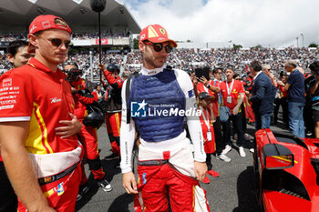 2024-09-15 - 50 FUOCO Antonio (ita), MOLINA Miguel (spa), NIELSEN Nicklas (dnk), Ferrari AF Corse, Ferrari 499P #50, Hypercar, grille de depart, starting grid, during the 2024 6 Hours of Fuji, 7th round of the 2024 FIA World Endurance Championship, from September 13 to 15, 2024 on the Fuji Speedway in Oyama, Shizuoka, Japan - FIA WEC - 6 HOURS OF FUJI 2024 - ENDURANCE - MOTORS