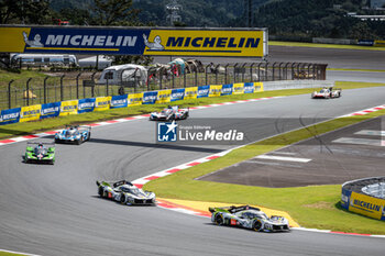 2024-09-15 - 94 DUVAL Loïc (fra), DI RESTA Paul (gbr), VANDOORNE Stoffel (bel), Peugeot TotalEnergies, Peugeot 9x8 #94, Hypercar, action, 93 JENSEN Mikkel (dnk), MULLER Nico (swi), VERGNE Jean-Eric (fra), Peugeot TotalEnergies, Peugeot 9x8 #93, Hypercar, action, depart, start, during the 2024 6 Hours of Fuji, 7th round of the 2024 FIA World Endurance Championship, from September 13 to 15, 2024 on the Fuji Speedway in Oyama, Shizuoka, Japan - FIA WEC - 6 HOURS OF FUJI 2024 - ENDURANCE - MOTORS