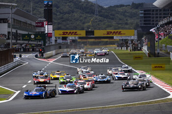 2024-09-15 - Start of the race, 02 BAMBER Earl (nzl), LYNN Alex (gbr), Cadillac Racing #02, Hypercar, action during the 2024 6 Hours of Fuji, 7th round of the 2024 FIA World Endurance Championship, from September 13 to 15, 2024 on the Fuji Speedway in Oyama, Shizuoka, Japan - FIA WEC - 6 HOURS OF FUJI 2024 - ENDURANCE - MOTORS