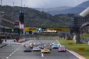 2024-09-15 - Start of the race, 81 EASTWOOD Charlie (irl), ANDRADE Rui (ang), VAN ROMPUY Tom (bel), TF Sport, Corvette Z06 GT3.R #81, LM GT3, action during the 2024 6 Hours of Fuji, 7th round of the 2024 FIA World Endurance Championship, from September 13 to 15, 2024 on the Fuji Speedway in Oyama, Shizuoka, Japan - FIA WEC - 6 HOURS OF FUJI 2024 - ENDURANCE - MOTORS