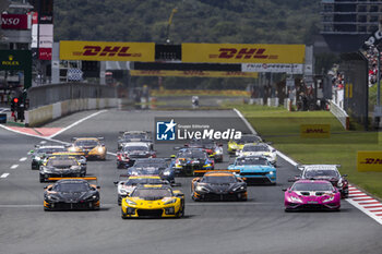 2024-09-15 - Start of the race, 81 EASTWOOD Charlie (irl), ANDRADE Rui (ang), VAN ROMPUY Tom (bel), TF Sport, Corvette Z06 GT3.R #81, LM GT3, action during the 2024 6 Hours of Fuji, 7th round of the 2024 FIA World Endurance Championship, from September 13 to 15, 2024 on the Fuji Speedway in Oyama, Shizuoka, Japan - FIA WEC - 6 HOURS OF FUJI 2024 - ENDURANCE - MOTORS