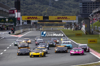 2024-09-15 - Start of the race, 81 EASTWOOD Charlie (irl), ANDRADE Rui (ang), VAN ROMPUY Tom (bel), TF Sport, Corvette Z06 GT3.R #81, LM GT3, action during the 2024 6 Hours of Fuji, 7th round of the 2024 FIA World Endurance Championship, from September 13 to 15, 2024 on the Fuji Speedway in Oyama, Shizuoka, Japan - FIA WEC - 6 HOURS OF FUJI 2024 - ENDURANCE - MOTORS