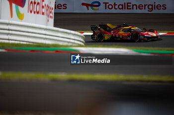 2024-09-15 - 50 FUOCO Antonio (ita), MOLINA Miguel (spa), NIELSEN Nicklas (dnk), Ferrari AF Corse, Ferrari 499P #50, Hypercar, action during the 2024 6 Hours of Fuji, 7th round of the 2024 FIA World Endurance Championship, from September 13 to 15, 2024 on the Fuji Speedway in Oyama, Shizuoka, Japan - FIA WEC - 6 HOURS OF FUJI 2024 - ENDURANCE - MOTORS