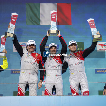 2024-09-15 - 54 FLOHR Thomas (swi), CASTELLACCI Francesco (ita), RIGON Davide (ita), Vista AF Corse, Ferrari 296 GT3 #54, LM GT3, AMBIANCE PORTRAIT podium during the 2024 6 Hours of Fuji, 7th round of the 2024 FIA World Endurance Championship, from September 13 to 15, 2024 on the Fuji Speedway in Oyama, Shizuoka, Japan - FIA WEC - 6 HOURS OF FUJI 2024 - ENDURANCE - MOTORS