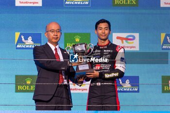 2024-09-15 - HIRAKAWA Ryo (jpn), Toyota Gazoo Racing, Toyota GR010 - Hybrid, portrait, podium, portrait during the 2024 6 Hours of Fuji, 7th round of the 2024 FIA World Endurance Championship, from September 13 to 15, 2024 on the Fuji Speedway in Oyama, Shizuoka, Japan - FIA WEC - 6 HOURS OF FUJI 2024 - ENDURANCE - MOTORS