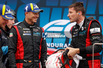 2024-09-15 - 06 ESTRE Kevin (fra), LOTTERER André (ger), VANTHOOR Laurens (bel), Porsche Penske Motorsport, Porsche 963 #06, Hypercar, podium, portrait, during the 2024 6 Hours of Fuji, 7th round of the 2024 FIA World Endurance Championship, from September 13 to 15, 2024 on the Fuji Speedway in Oyama, Shizuoka, Japan - FIA WEC - 6 HOURS OF FUJI 2024 - ENDURANCE - MOTORS