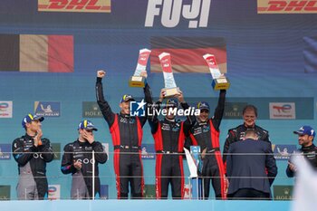 2024-09-15 - 06 ESTRE Kevin (fra), LOTTERER André (ger), VANTHOOR Laurens (bel), Porsche Penske Motorsport, Porsche 963 #06, Hypercar, podium, portrait, during the 2024 6 Hours of Fuji, 7th round of the 2024 FIA World Endurance Championship, from September 13 to 15, 2024 on the Fuji Speedway in Oyama, Shizuoka, Japan - FIA WEC - 6 HOURS OF FUJI 2024 - ENDURANCE - MOTORS