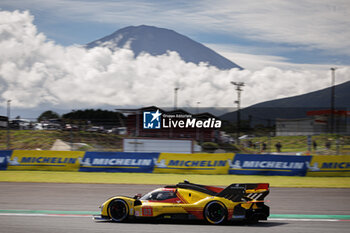 2024-09-15 - 83 KUBICA Robert (pol), SHWARTZMAN Robert (isr), YE Yifei (chn), AF Corse, Ferrari 499P #83, Hypercar, action, during the 2024 6 Hours of Fuji, 7th round of the 2024 FIA World Endurance Championship, from September 13 to 15, 2024 on the Fuji Speedway in Oyama, Shizuoka, Japan - FIA WEC - 6 HOURS OF FUJI 2024 - ENDURANCE - MOTORS