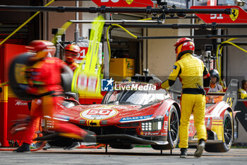 2024-09-15 - 50 FUOCO Antonio (ita), MOLINA Miguel (spa), NIELSEN Nicklas (dnk), Ferrari AF Corse, Ferrari 499P #50, Hypercar, action, stand, pitlane, during the 2024 6 Hours of Fuji, 7th round of the 2024 FIA World Endurance Championship, from September 13 to 15, 2024 on the Fuji Speedway in Oyama, Shizuoka, Japan - FIA WEC - 6 HOURS OF FUJI 2024 - ENDURANCE - MOTORS