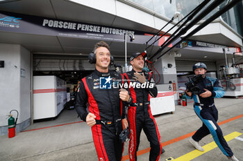 2024-09-15 - 06 ESTRE Kevin (fra), LOTTERER André (ger), VANTHOOR Laurens (bel), Porsche Penske Motorsport, Porsche 963 #06, Hypercar, podium, portrait, during the 2024 6 Hours of Fuji, 7th round of the 2024 FIA World Endurance Championship, from September 13 to 15, 2024 on the Fuji Speedway in Oyama, Shizuoka, Japan - FIA WEC - 6 HOURS OF FUJI 2024 - ENDURANCE - MOTORS