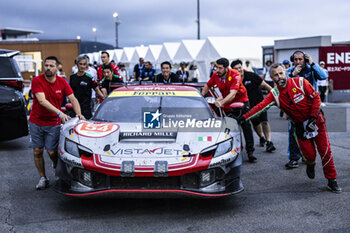 2024-09-15 - 54 FLOHR Thomas (swi), CASTELLACCI Francesco (ita), RIGON Davide (ita), Vista AF Corse, Ferrari 296 GT3 #54, LM GT3, ambiance parc fermé during the 2024 6 Hours of Fuji, 7th round of the 2024 FIA World Endurance Championship, from September 13 to 15, 2024 on the Fuji Speedway in Oyama, Shizuoka, Japan - FIA WEC - 6 HOURS OF FUJI 2024 - ENDURANCE - MOTORS