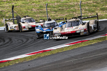 2024-09-15 - 38 RASMUSSEN Oliver (dnk), HANSON Philip (gbr), BUTTON Jenson (gbr), Hertz Team Jota, Porsche 963 #38, Hypercar, 36 VAXIVIERE Matthieu (fra), SCHUMACHER Mick (ger), LAPIERRE Nicolas (fra), Alpine Endurance Team, Alpine A424 #36, Hypercar, 12 STEVENS Will (gbr), NATO Norman (fra), ILOTT Callum (gbr), Hertz Team Jota, Porsche 963 #12, Hypercar, action during the 2024 6 Hours of Fuji, 7th round of the 2024 FIA World Endurance Championship, from September 13 to 15, 2024 on the Fuji Speedway in Oyama, Shizuoka, Japan - FIA WEC - 6 HOURS OF FUJI 2024 - ENDURANCE - MOTORS