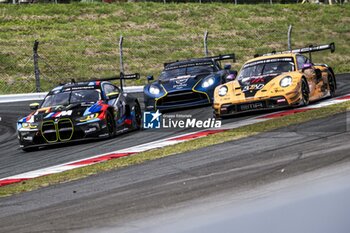 2024-09-15 - 46 MARTIN Maxime (bel), ROSSI Valentino (ita), AL HARTHY Ahmad (omn) Team WRT, BMW M4 GT3 #46, LM GT3, 91 LIETZ Richard (aut), SCHURING Morris (nld), SHAHIN Yasser (aus), Manthey EMA, Porsche 911 GT3 R #91, LM GT3, 27 JAMES Ian (usa), MANCINELLI Daniel (ita), RIBERAS Alex (spa), Heart of Racing Team, Aston Martin Vantage GT3 #27, LM GT3, action during the 2024 6 Hours of Fuji, 7th round of the 2024 FIA World Endurance Championship, from September 13 to 15, 2024 on the Fuji Speedway in Oyama, Shizuoka, Japan - FIA WEC - 6 HOURS OF FUJI 2024 - ENDURANCE - MOTORS