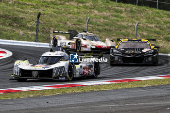 2024-09-15 - 94 DUVAL Loïc (fra), DI RESTA Paul (gbr), VANDOORNE Stoffel (bel), Peugeot TotalEnergies, Peugeot 9x8 #94, Hypercar, 82 JUNCADELLA Daniel (spa), BAUD Sébastien (fra), KOIZUMI Hiroshi (jpn), TF Sport, Corvette Z06 GT3.R #82, LM GT3, action during the 2024 6 Hours of Fuji, 7th round of the 2024 FIA World Endurance Championship, from September 13 to 15, 2024 on the Fuji Speedway in Oyama, Shizuoka, Japan - FIA WEC - 6 HOURS OF FUJI 2024 - ENDURANCE - MOTORS