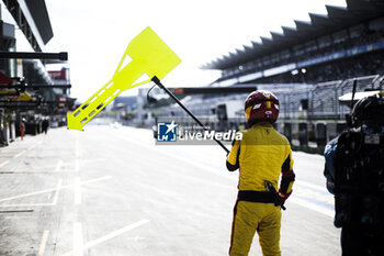 2024-09-15 - 50 FUOCO Antonio (ita), MOLINA Miguel (spa), NIELSEN Nicklas (dnk), Ferrari AF Corse, Ferrari 499P #50, Hypercar, pitstop, arrêt aux stands during the 2024 6 Hours of Fuji, 7th round of the 2024 FIA World Endurance Championship, from September 13 to 15, 2024 on the Fuji Speedway in Oyama, Shizuoka, Japan - FIA WEC - 6 HOURS OF FUJI 2024 - ENDURANCE - MOTORS